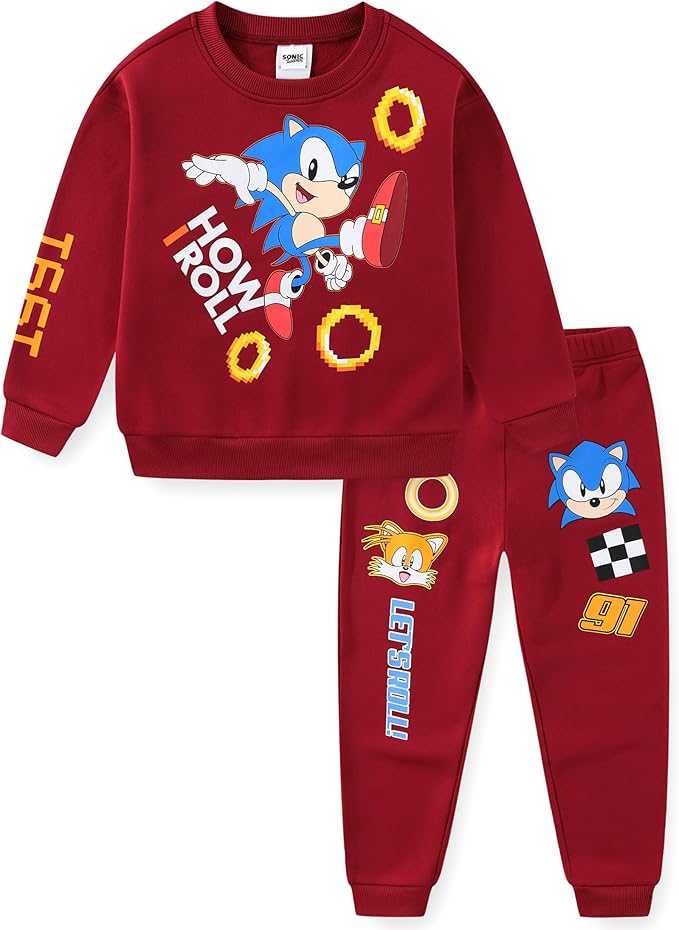 SEGA Sonic the Hedgehog - Conjunto de sudadera y pantalón