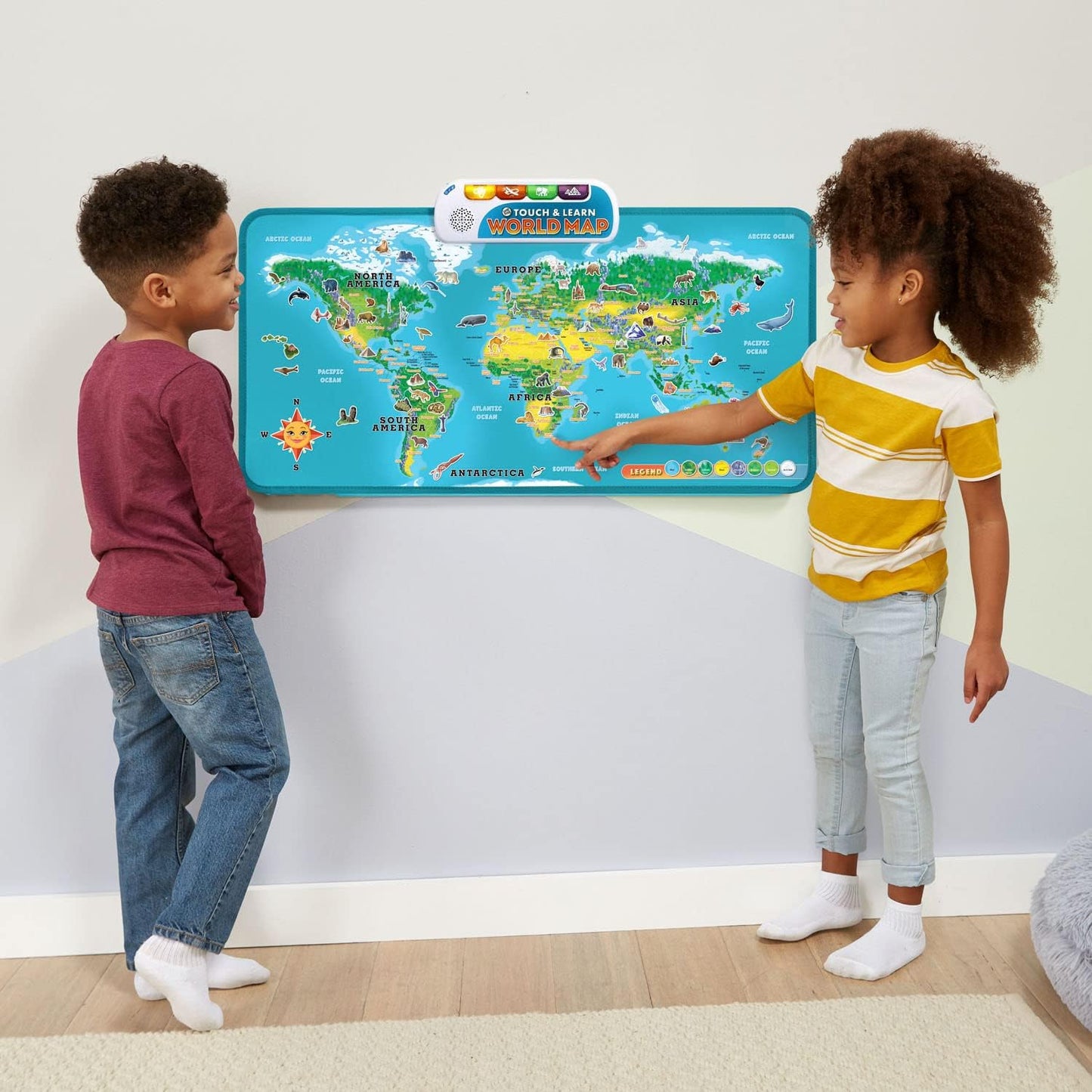 LeapFrog Toca y aprende el mapa del mundo inglés
