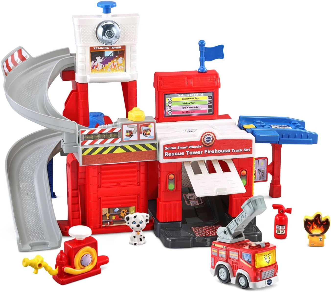 Torre de rescate con ruedas inteligentes VTech Go! Go! para bomberos