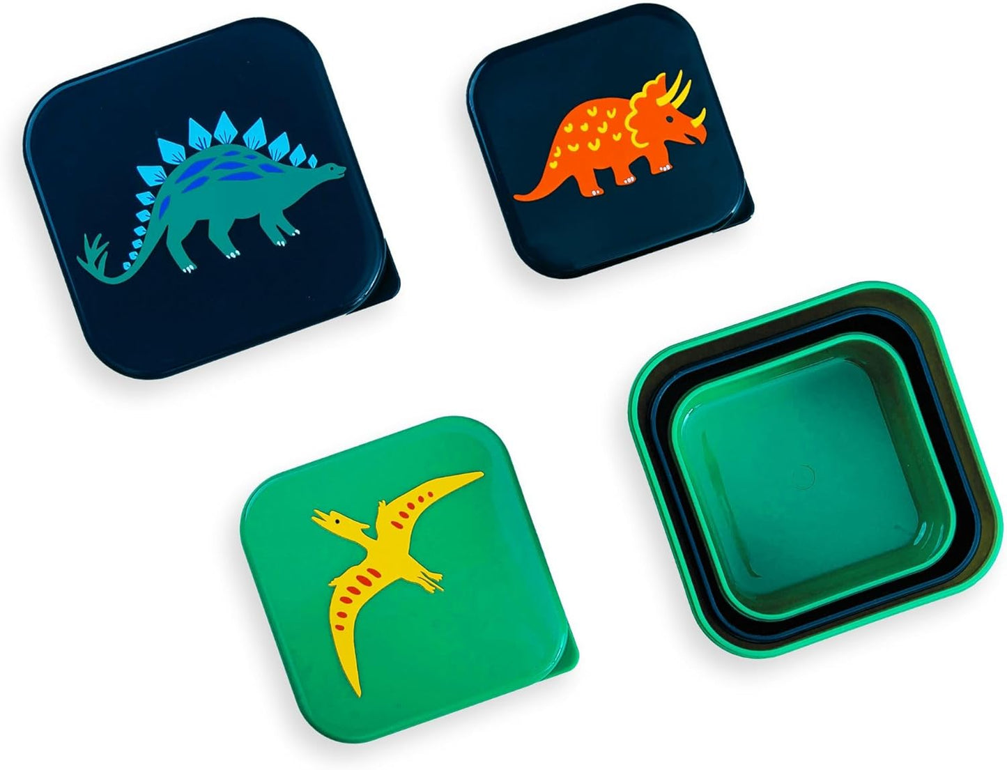 Wildkin Recipientes de alimentos anidables Dinosaurio