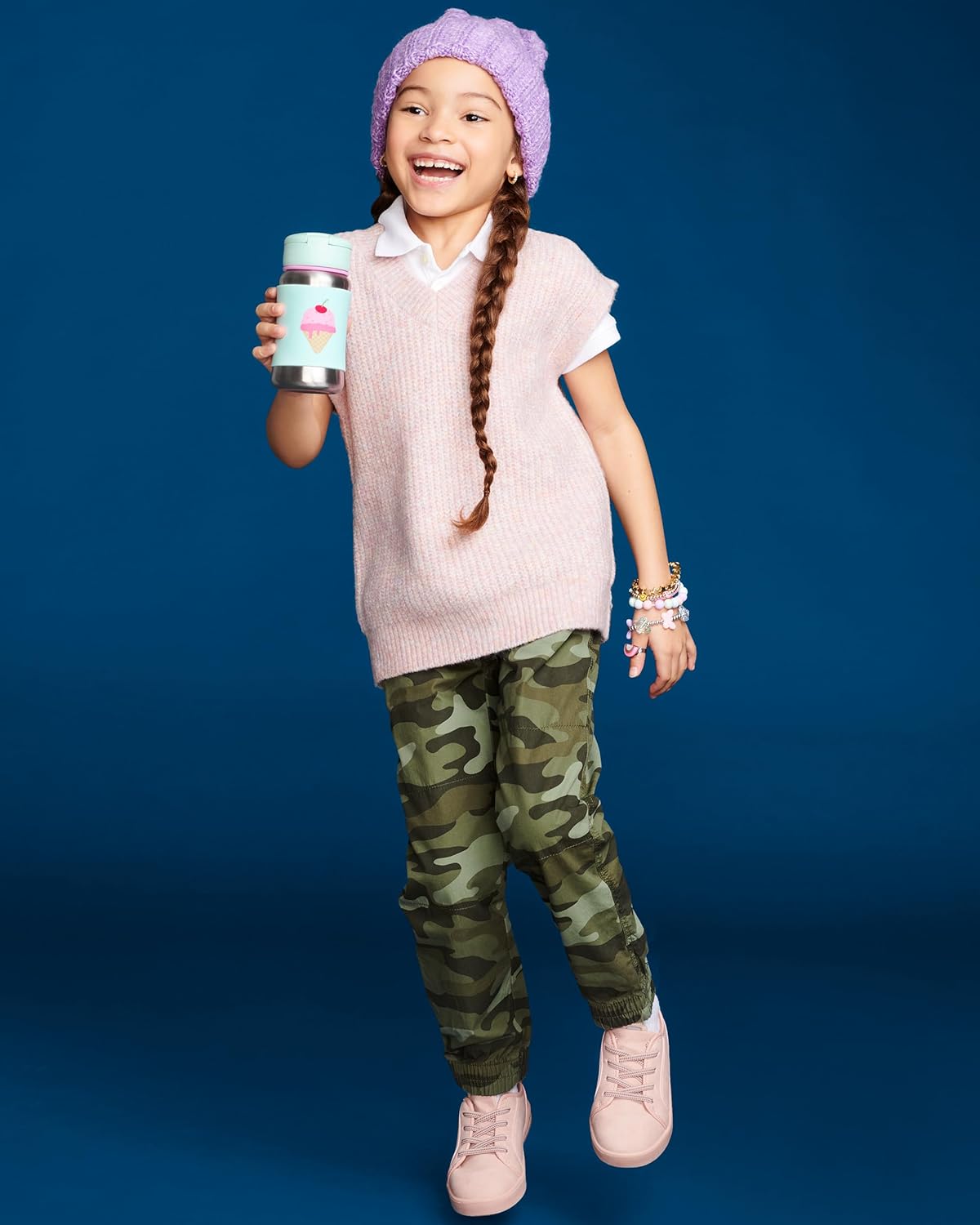 Skip Hop botella con popote de acero inoxidable, helado