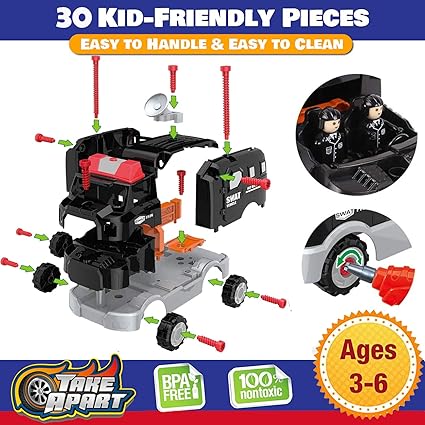 Vehículos de juguete desmontables, juego de rol, mecánico