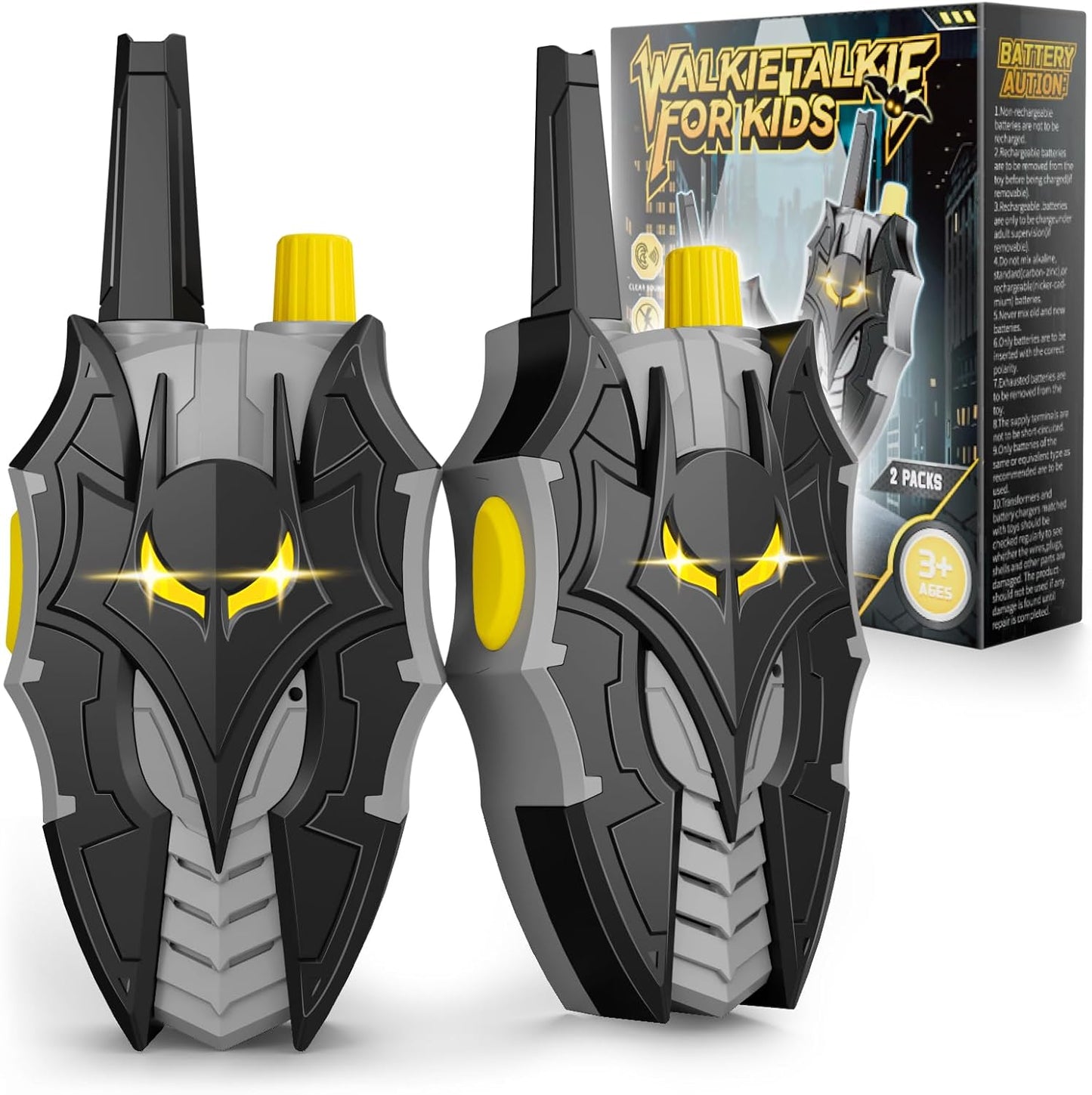 Walkie Talkies de murciélago con luces intermitentes