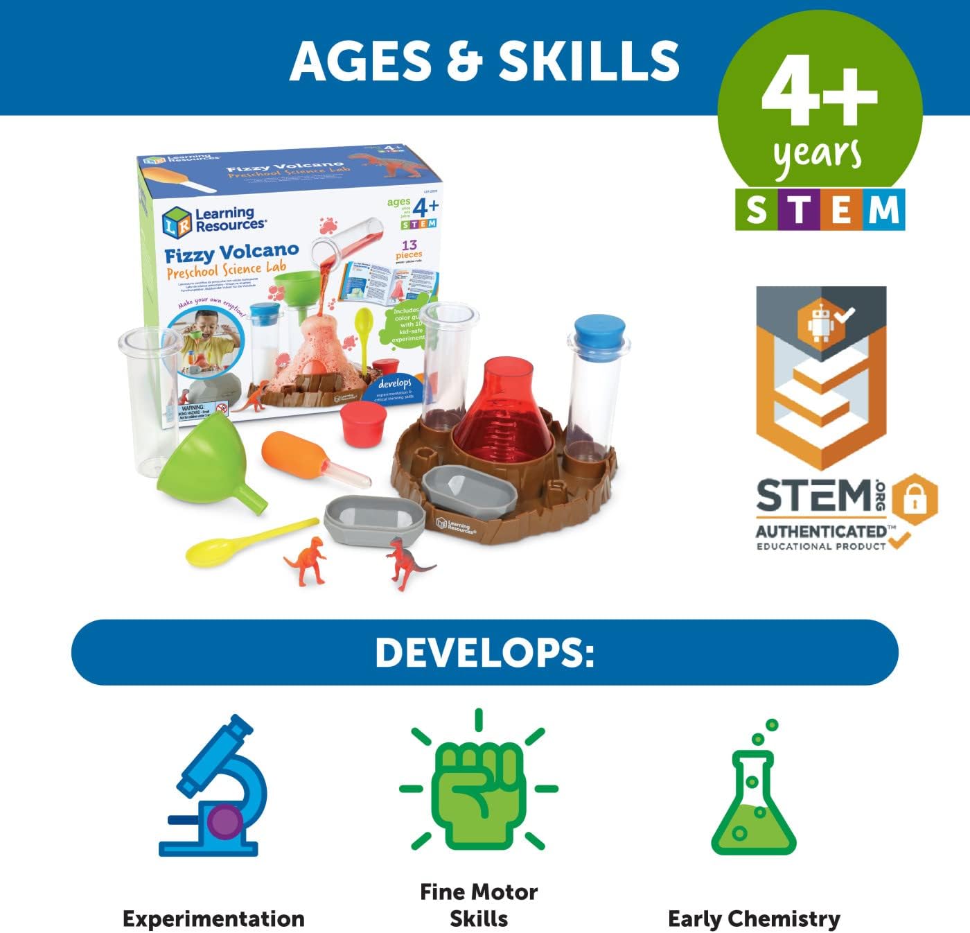 Kit de ciencia de volcán efervescente