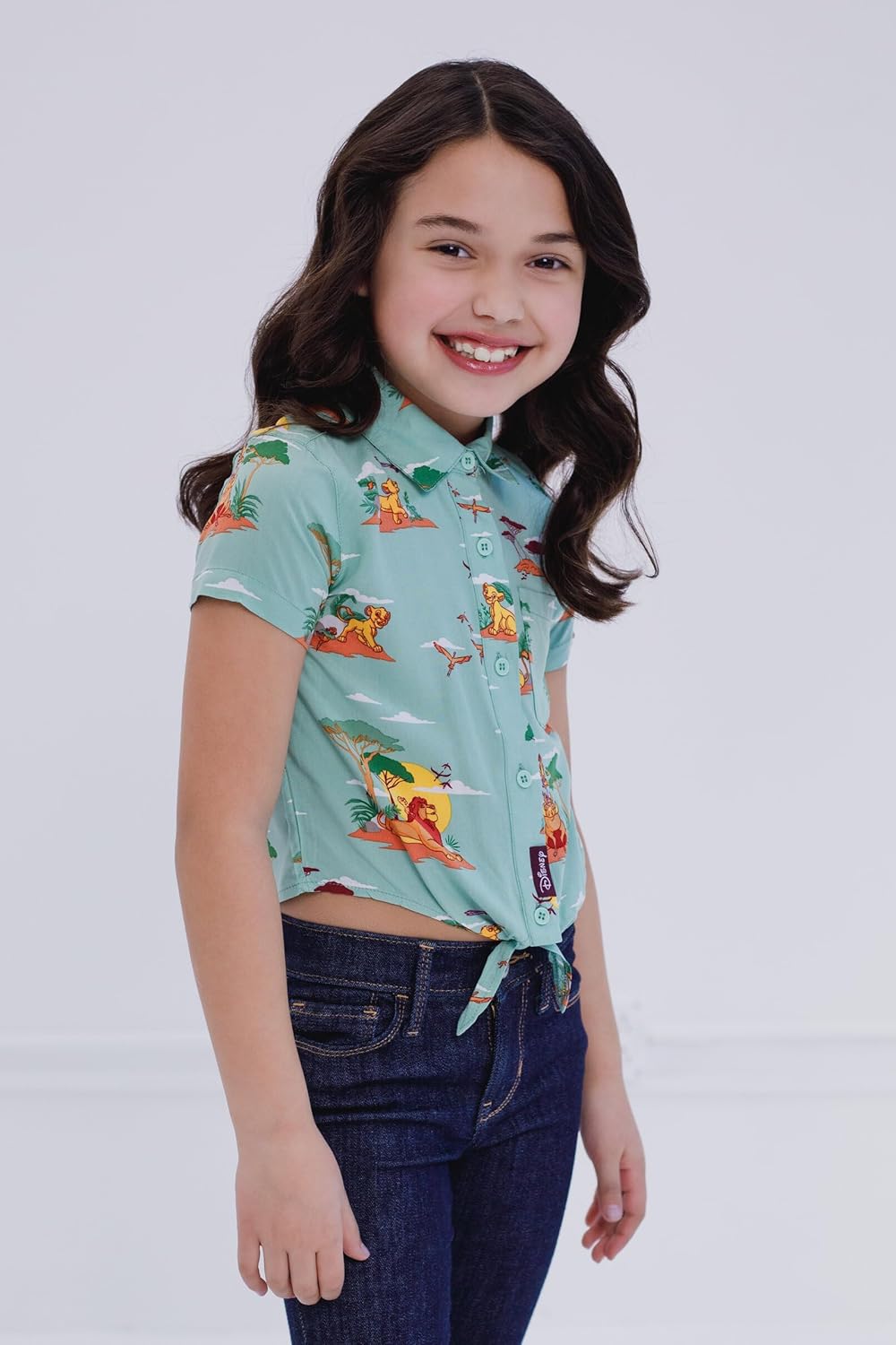 Camisa hawaiana con botones de Simba Nala Timon Pumbaa Mufasa Zazu