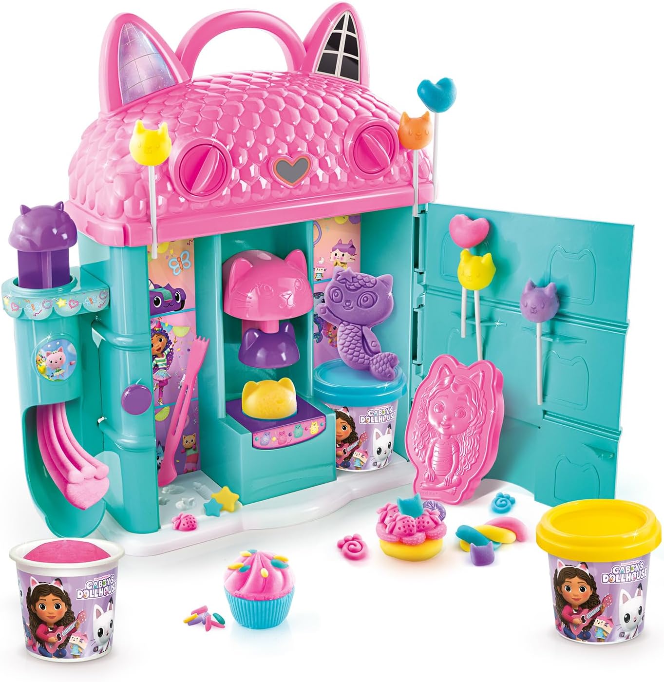 Gabby’S Dollhouse Esculpiar, moldear y dar forma a la masa colorida