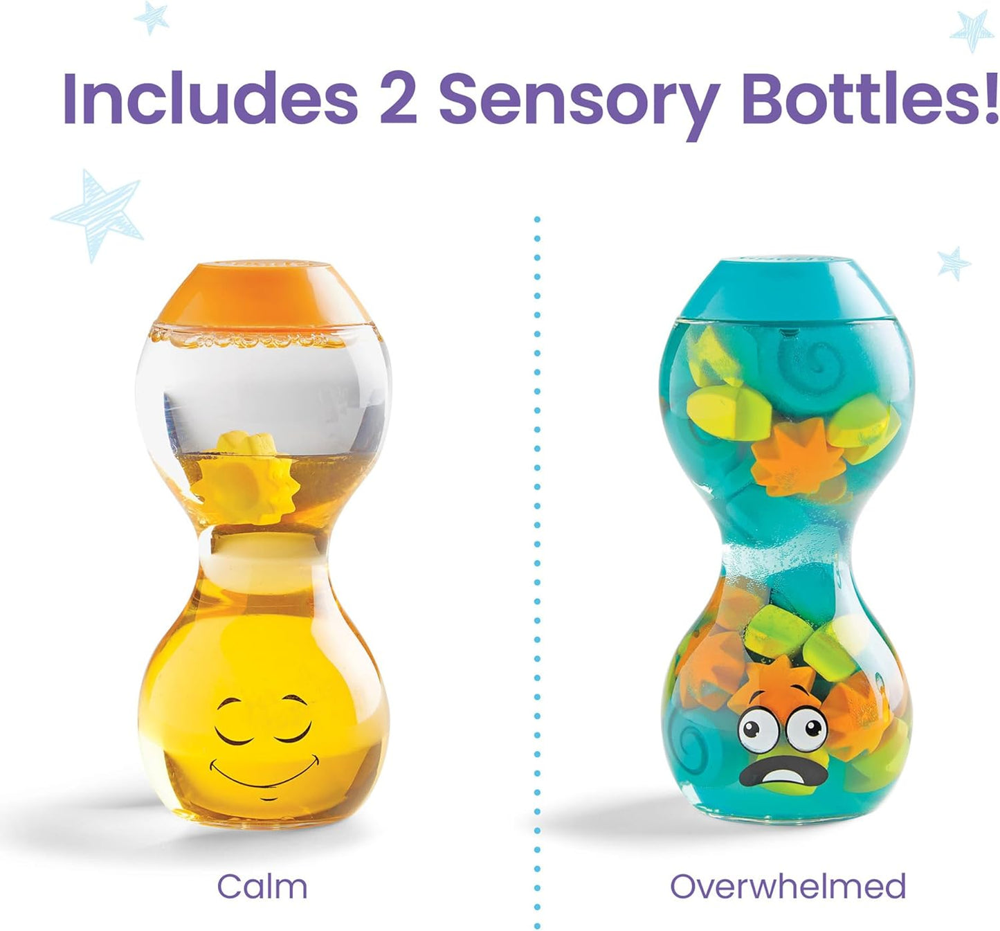 Botellas sensoriales de expresa tus sentimientos: emociones opuestas, juguetes sensoriales para niños pequeños, juguetes silenciosos para ansiedad