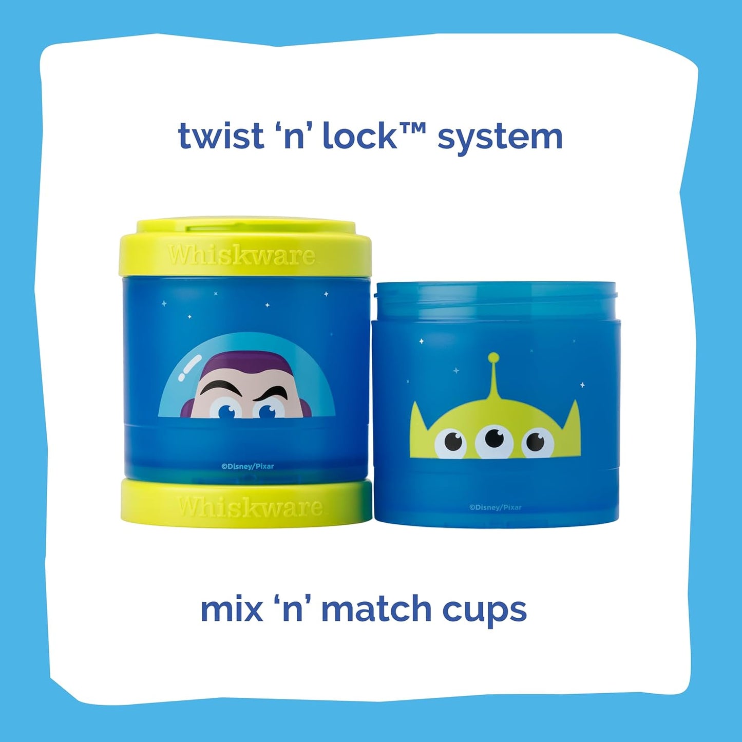 Whiskware Disney Pixar - Recipientes apilables Toy Story Buzz Lightyear