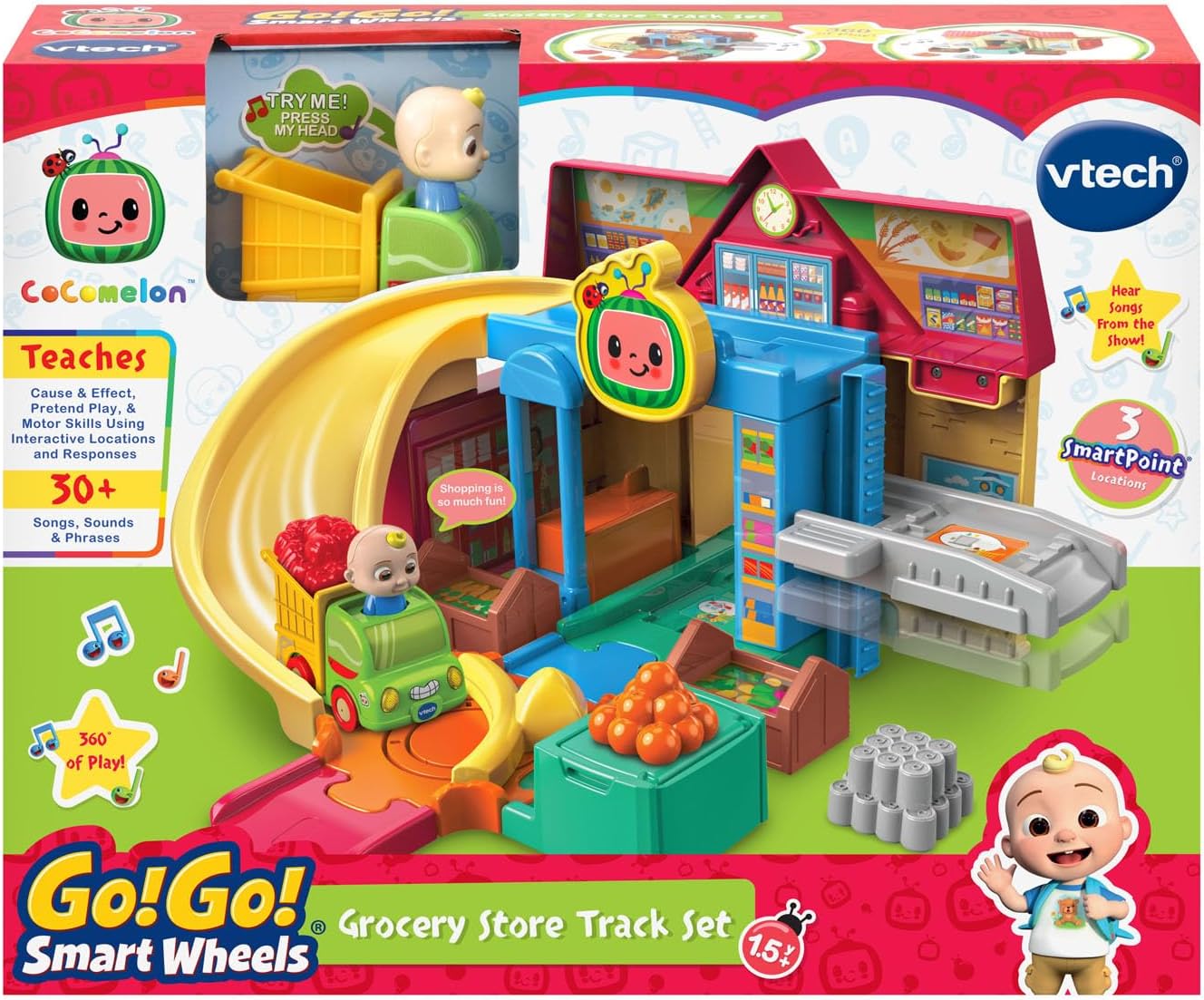 VTech CoCoMelon Go! Go! Smart Wheels Carrito Racers