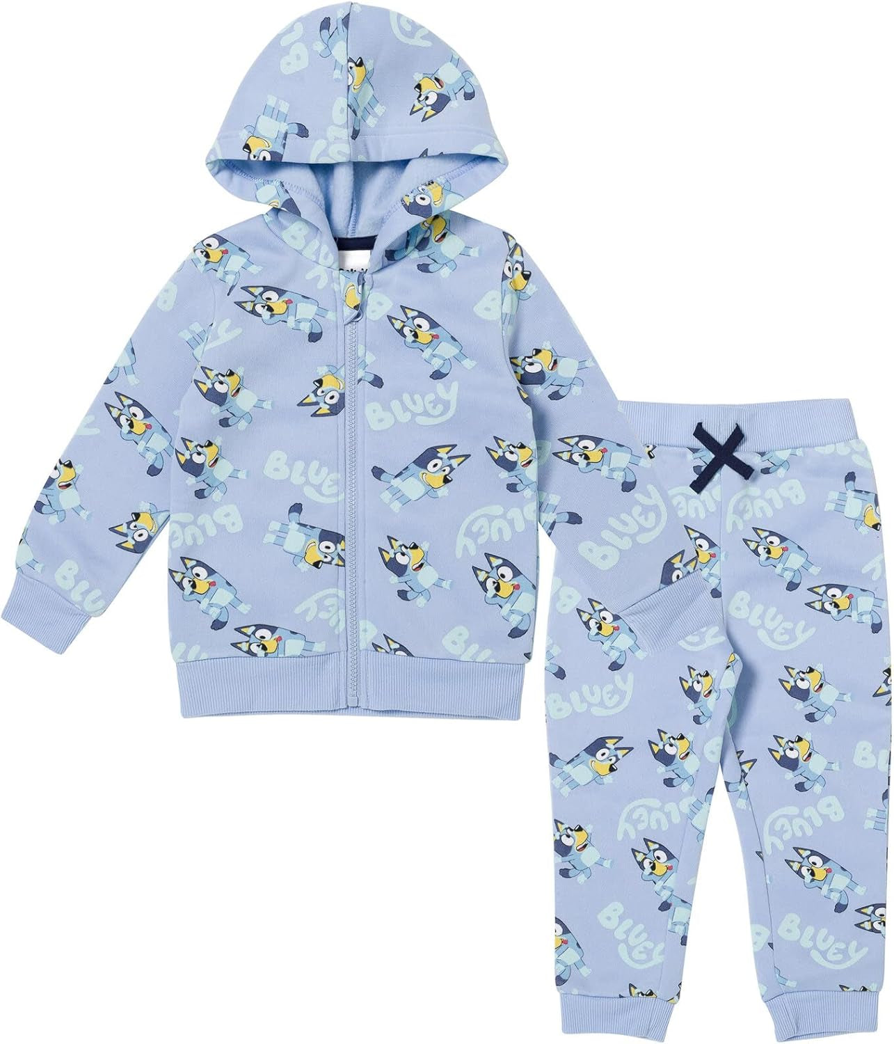 Bluey Conjunto de sudadera con capucha y cremallera