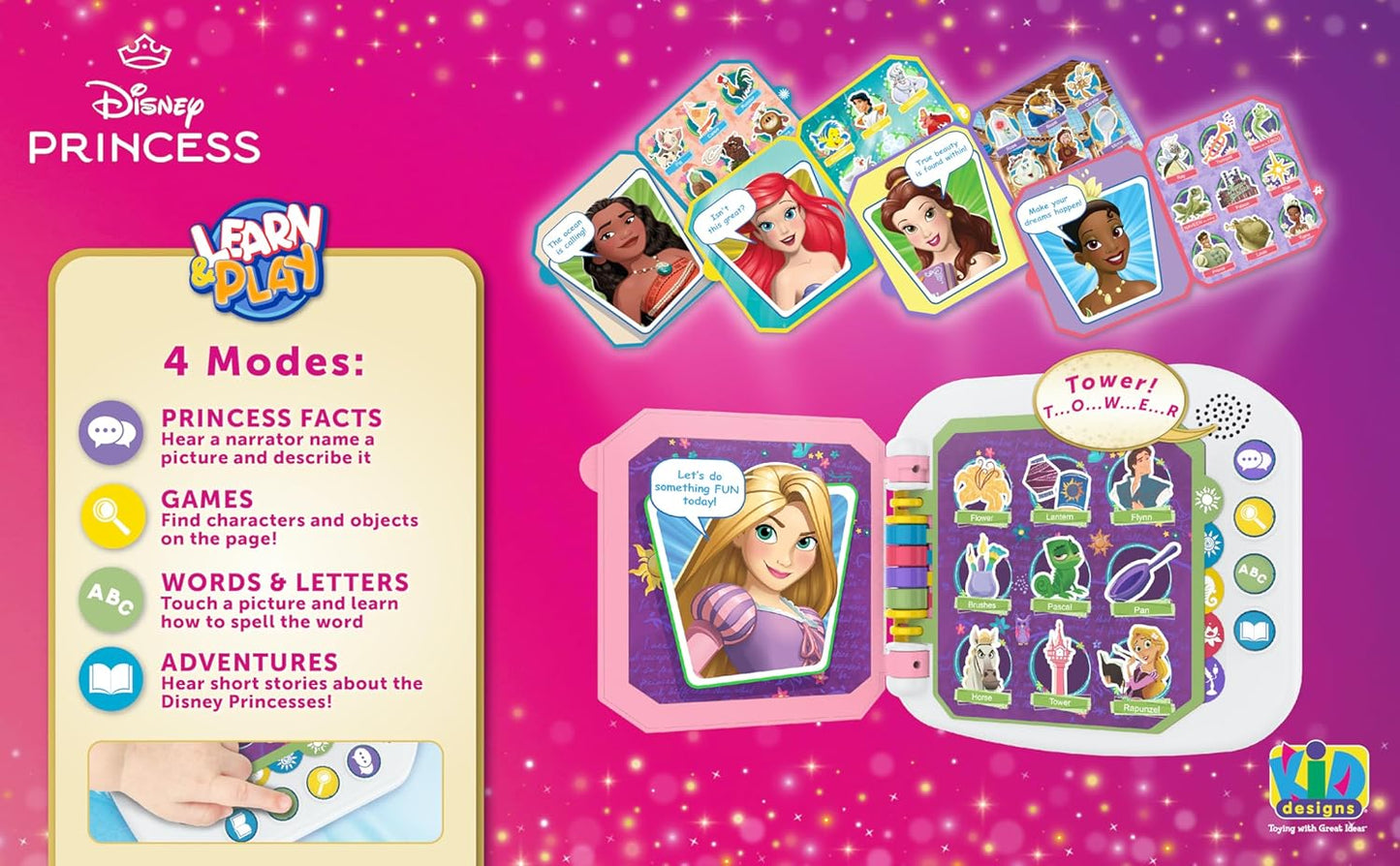 Disney Princess Libro interactivo con actividades de aprendizaje