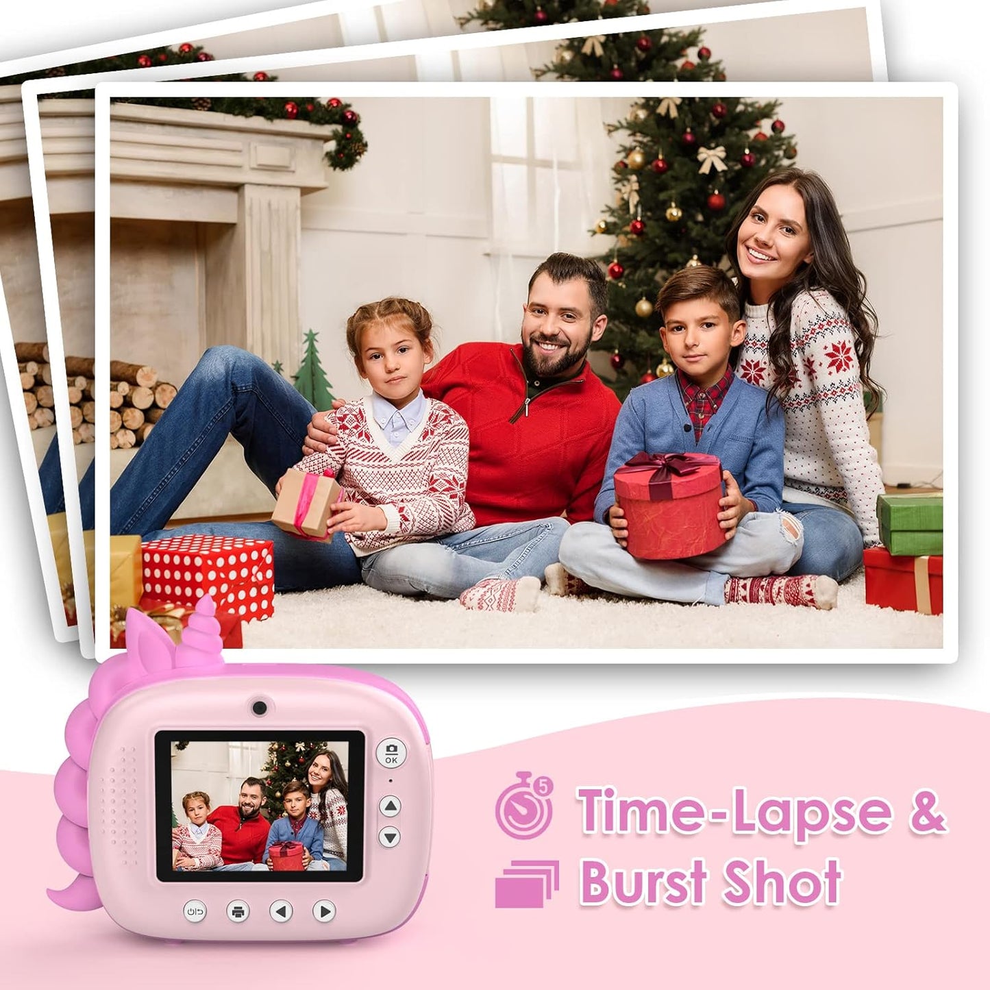 Cámara para niños, impresión instantánea, cámara digital