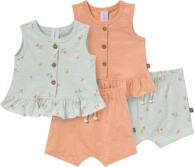 Conjunto de top y pantalón corto Modern Moments by Gerber (paquete de 4)