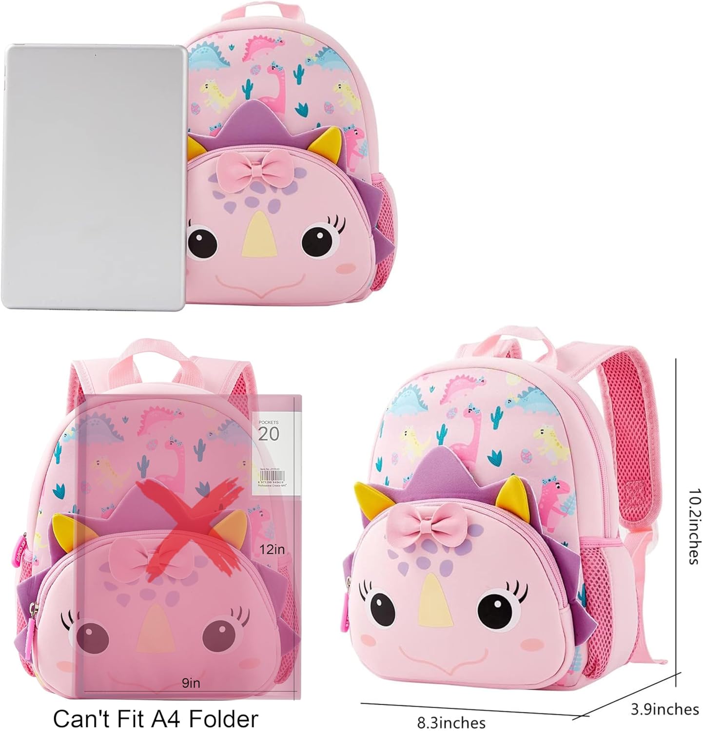 Mochila preescolar 10.2 Pulgadas de alto