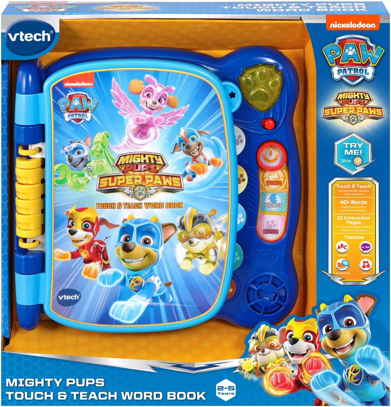 VTech - Libro de palabras para tocar y enseñar de Mighty Pups de PAW Patrol