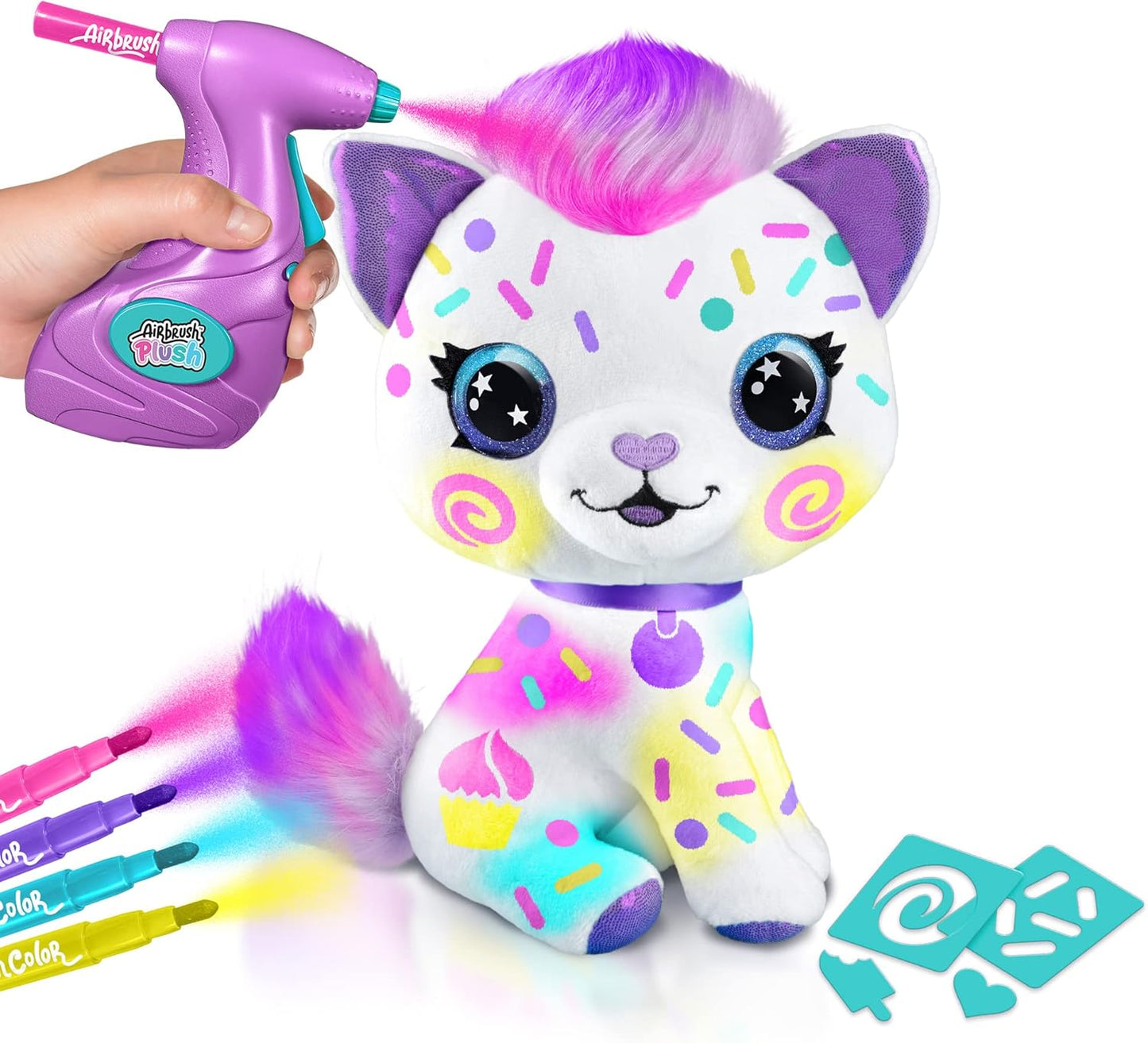 Canal Toys Personaliza el gatito grande de peluche con aerógrafo. Decora, lava, repite.