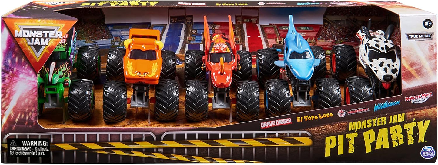 Monster Jam, Paquete de 5 camiones monstruo a escala 1:64