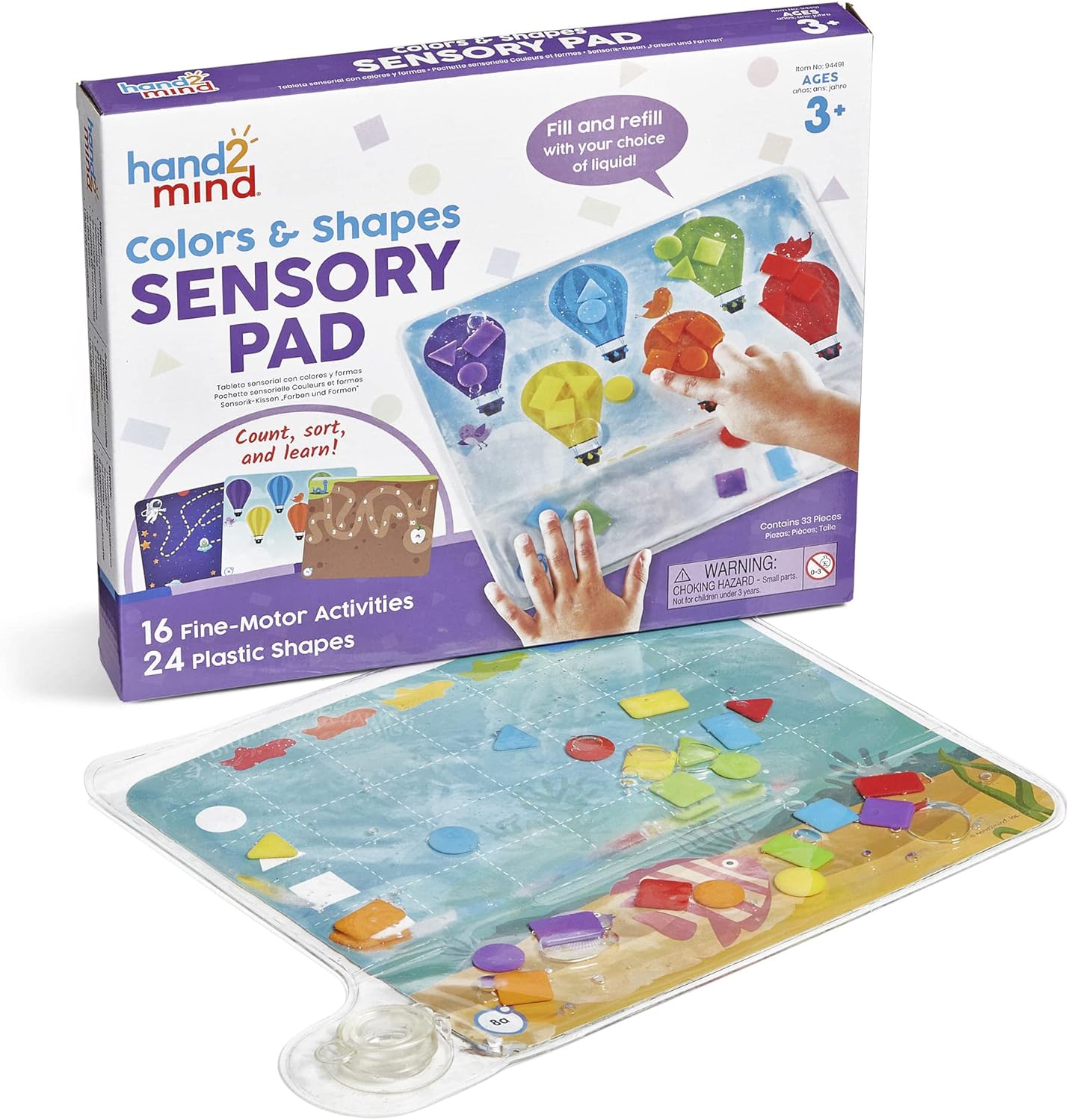 hand2mind Almohadilla sensorial de colores y formas