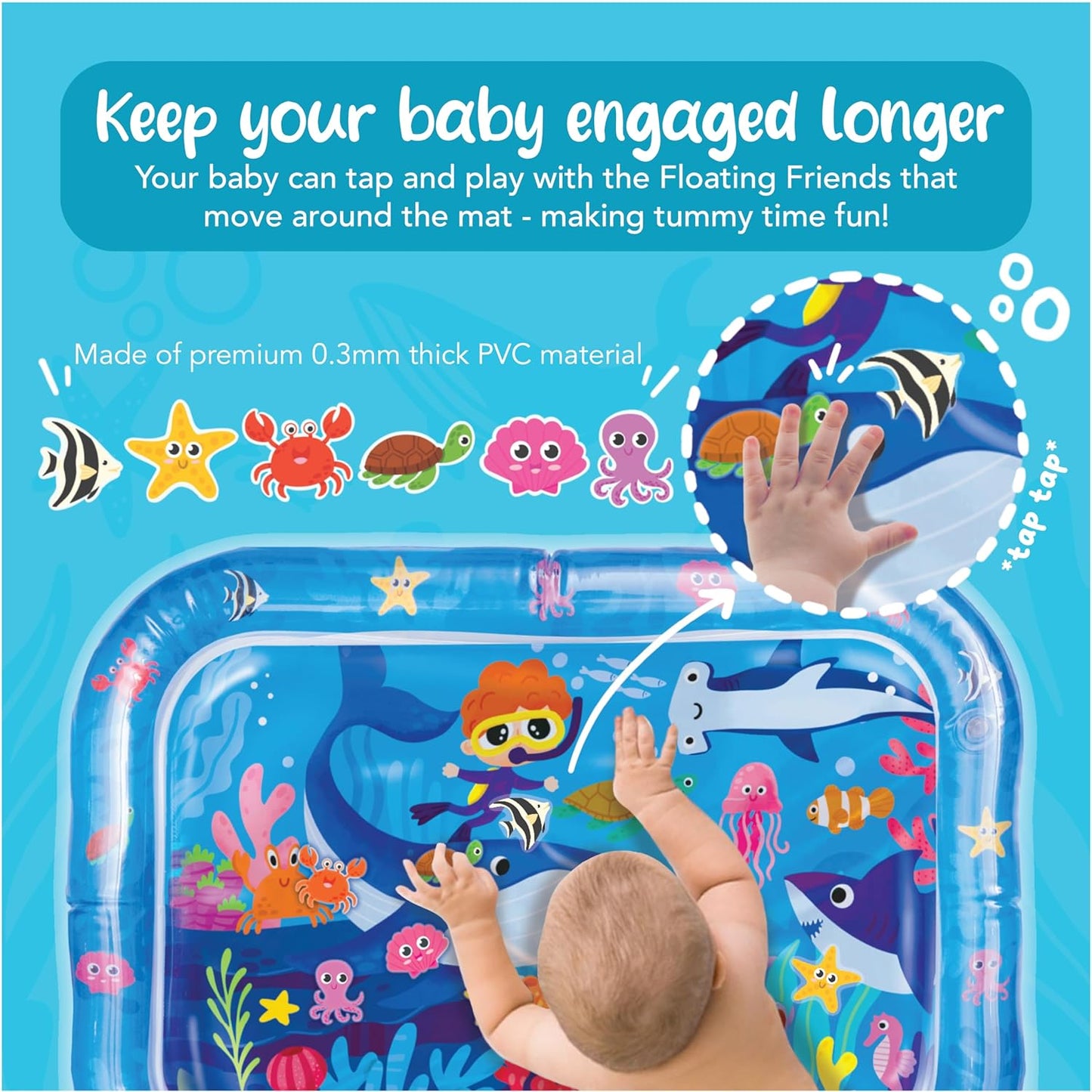 Tapete de agua para bebé Animales del Mar