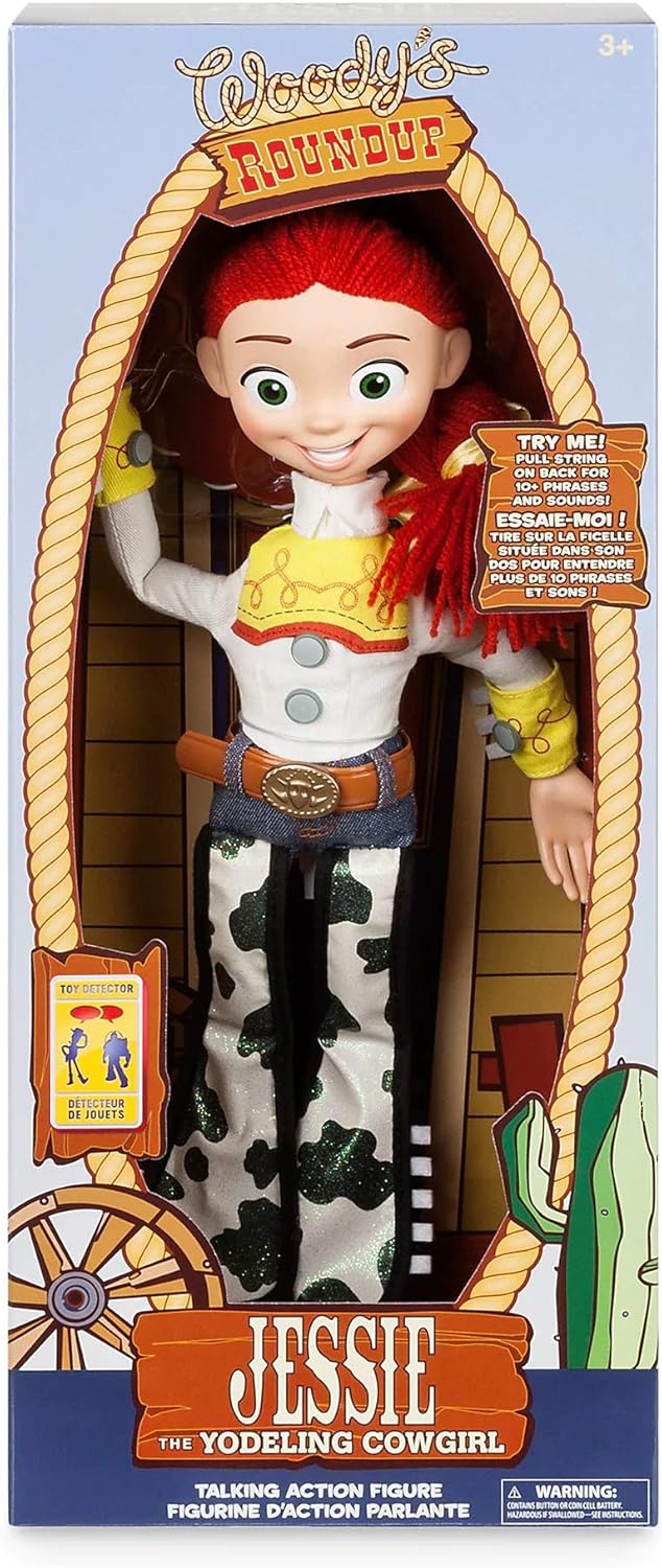 Disney Store Figura de acción interactiva oficial de Jessie de Toy Story, cuenta con sonidos y frases