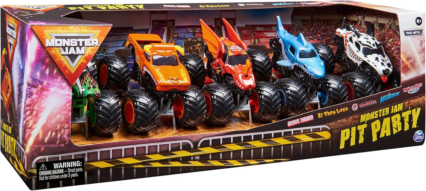 Monster Jam, Paquete de 5 camiones monstruo a escala 1:64