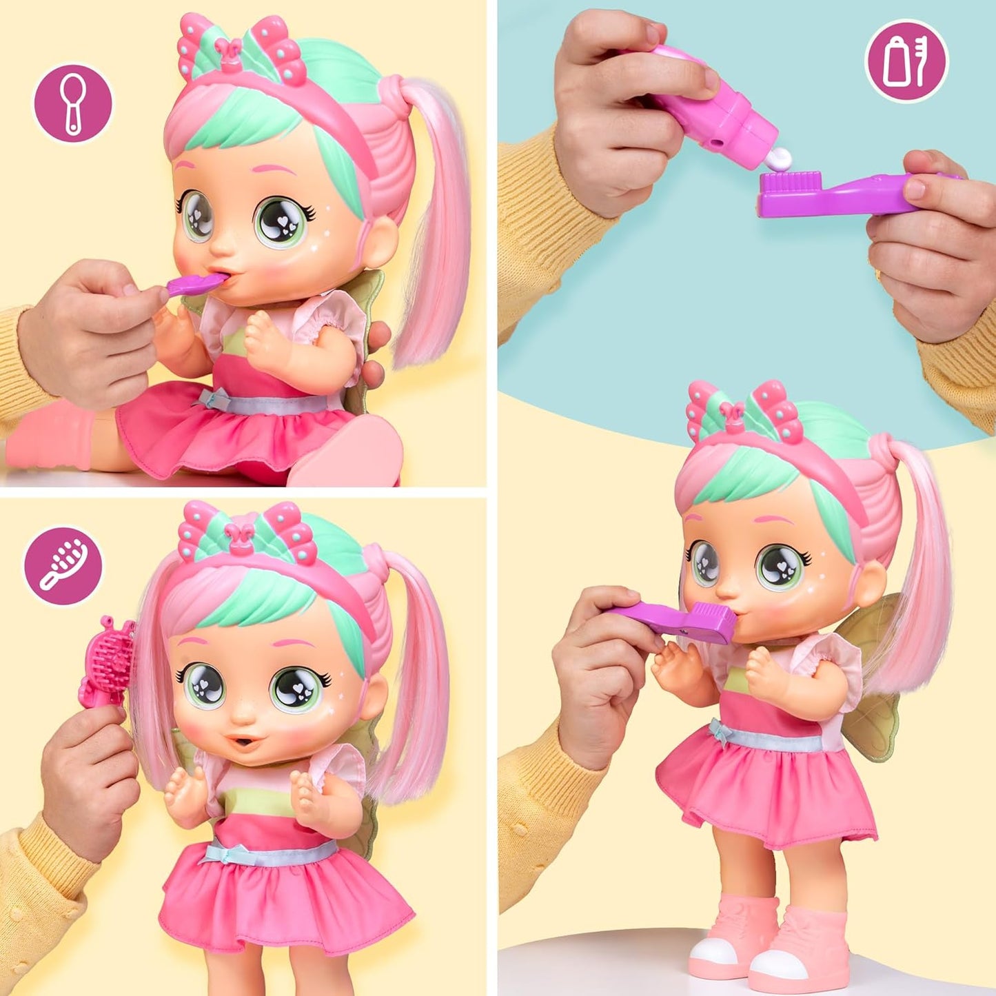 Cry Babies Bella's Morning Routine - Muñeca interactiva con más de 20 sonidos