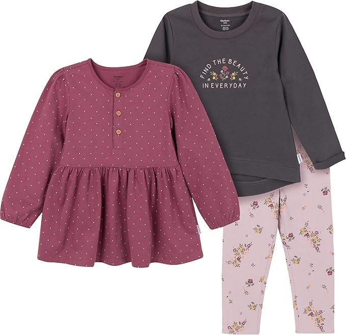 Conjunto de 3 piezas para niñas pequeñas Gerber
