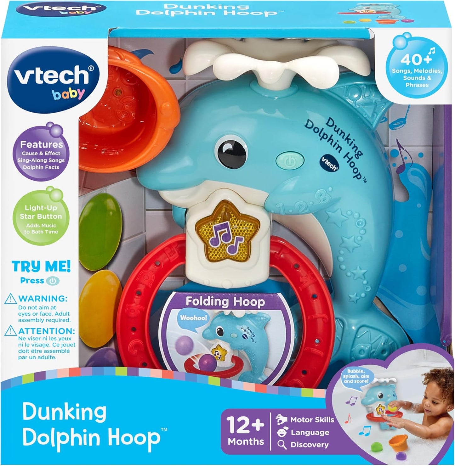 VTech Dunking Dolphin Hoop - Juguete de baño