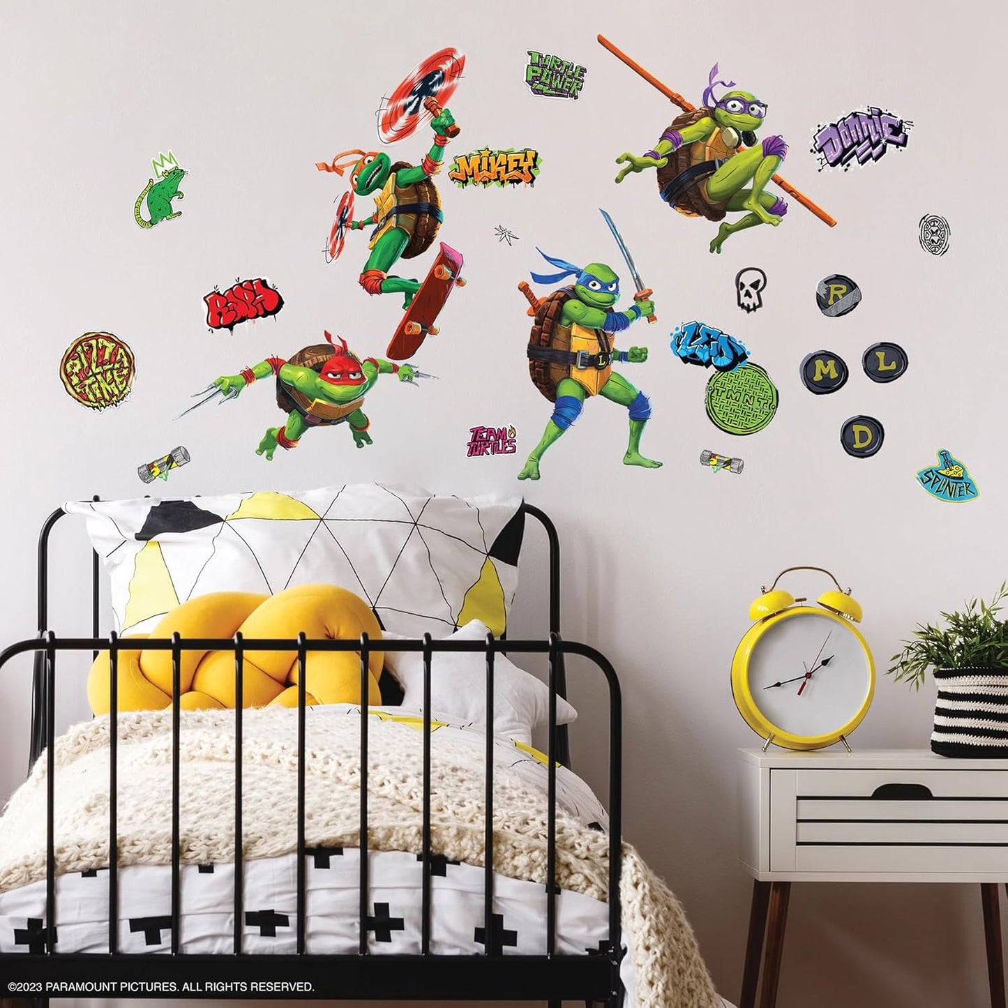 Teenage Mutant Ninja Turtles - Calcomanías de pared para despegar y pegar