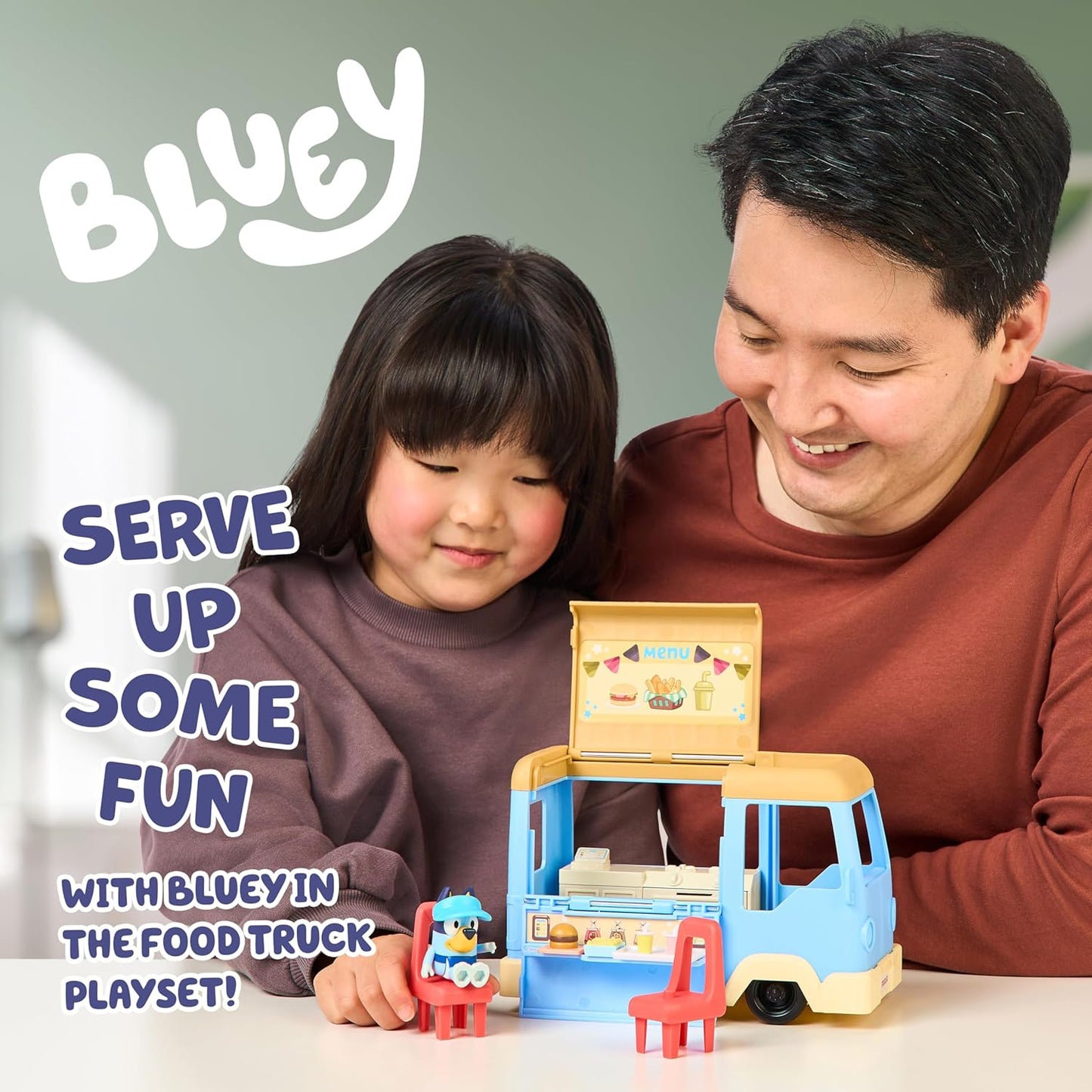Bluey Juego de camión de comida transformable