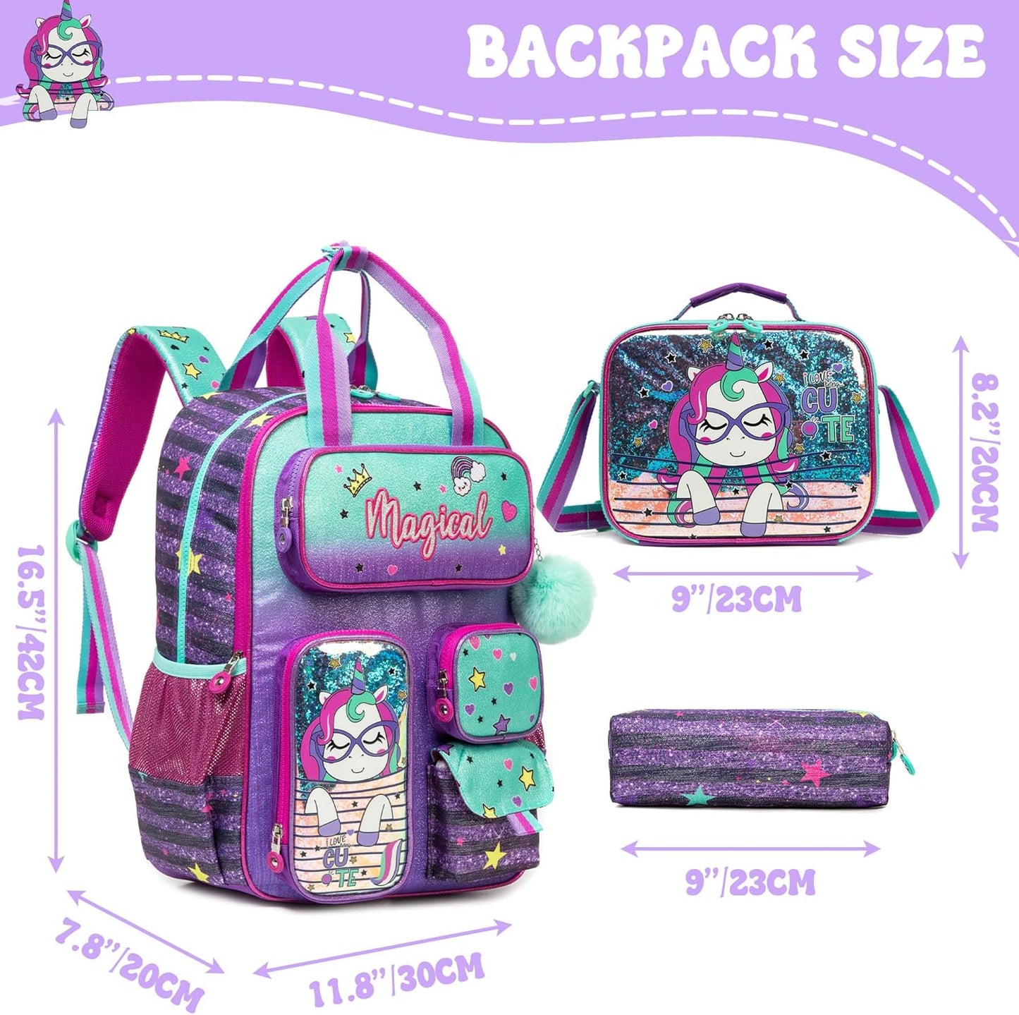 Set de Mochila de 3 piezas 16.5 pulgadas