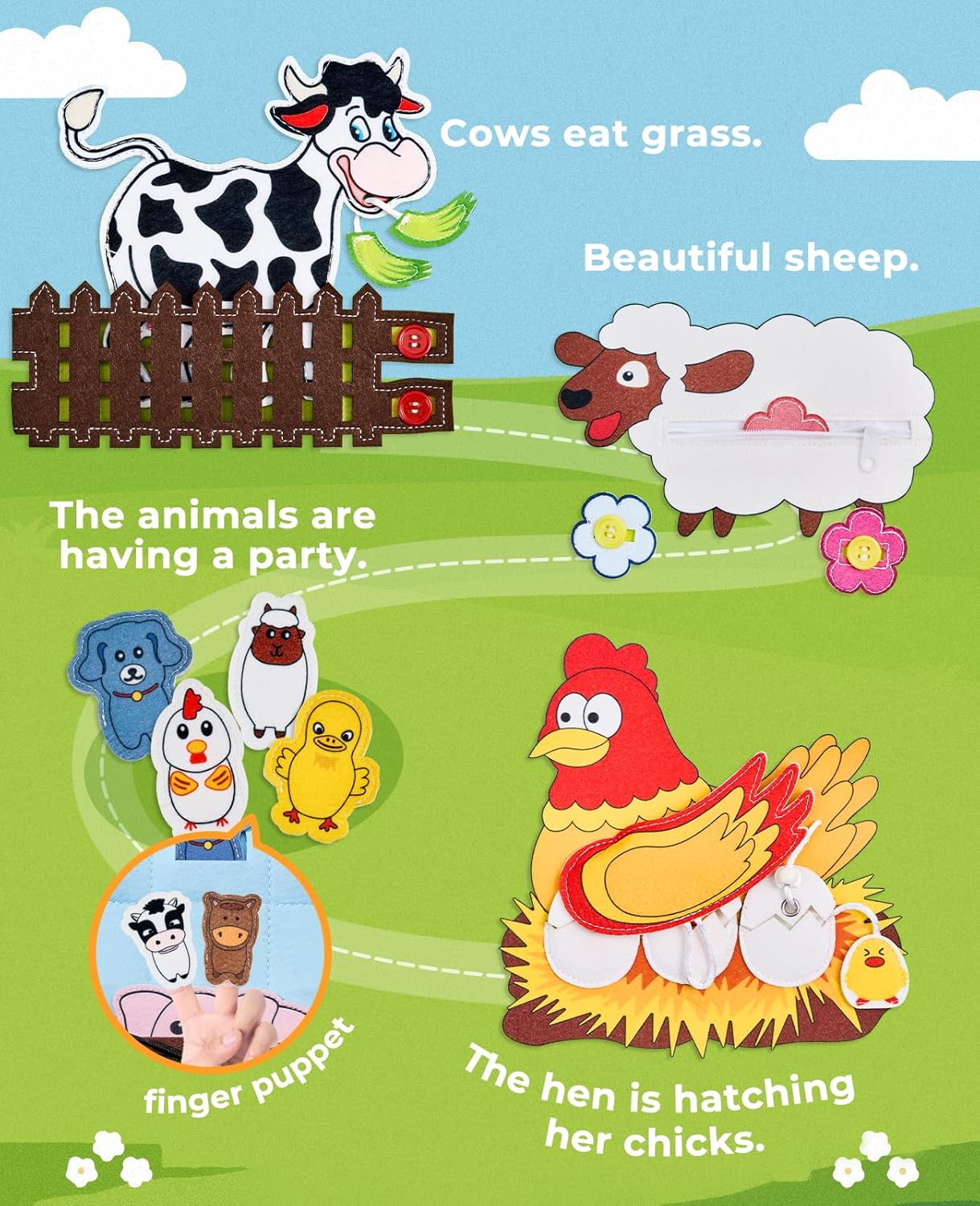 Libro de actividades de animales de granja