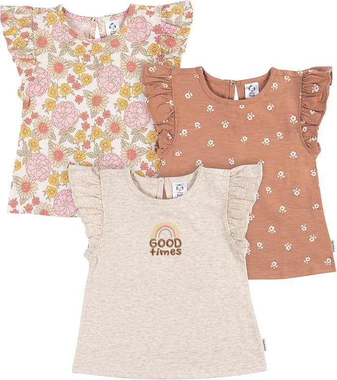 Gerber Paquete de 3 camisetas de manga corta
