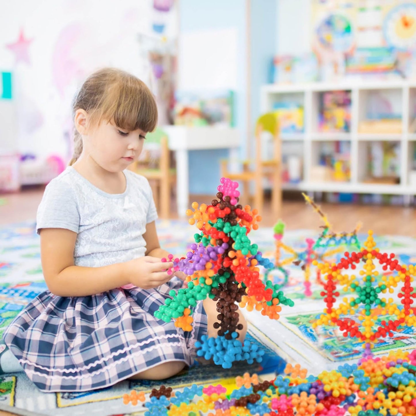 piezas de bloques de construcción para niños, juguetes educativos de construcción, juegos de discos de plástico sólido entrelazados para niños en edad preescolar, niños y niñas
