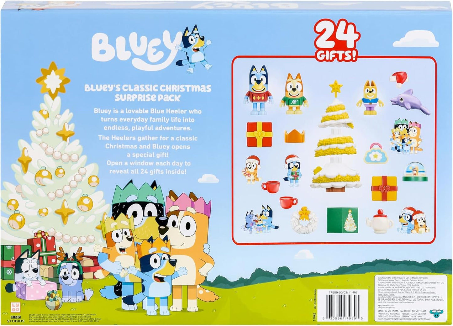 Bluey calendario de Adviento.