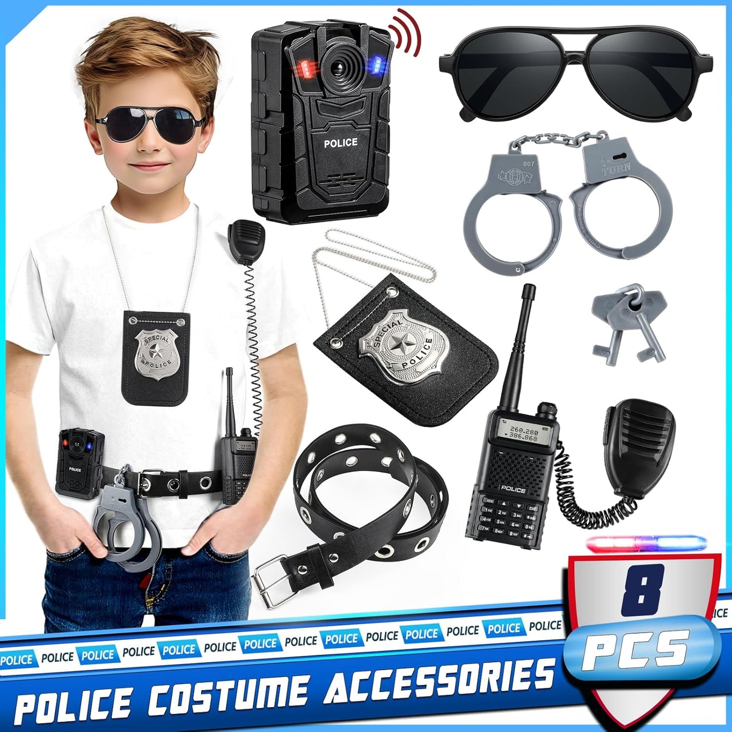 Juego de accesorios de policía