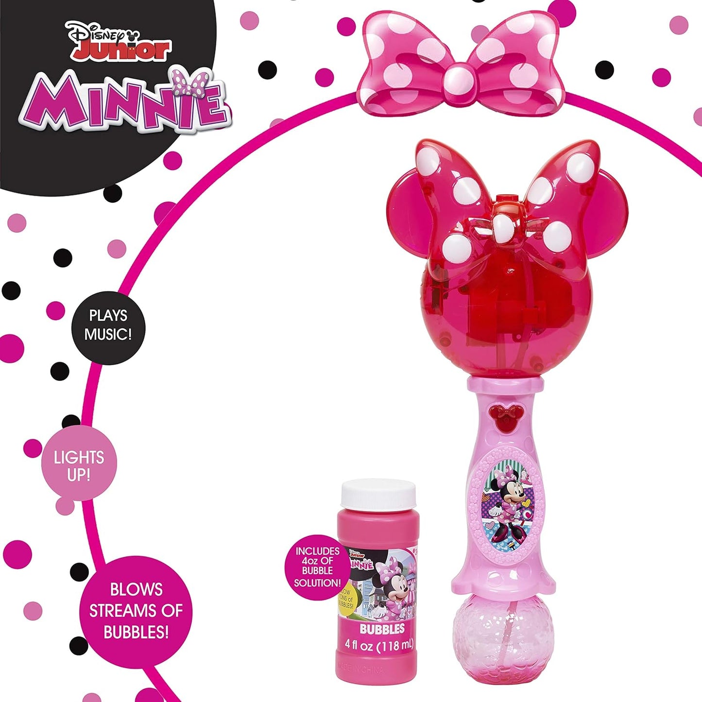 Disney Minnie Mouse - Varita musical de burbujas
