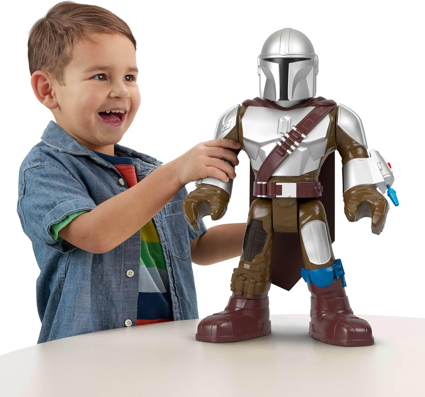 Fisher-Price Imaginext - Figura de Star Wars Toy The Mandalorian XXL, personaje posable de 16 pulgadas