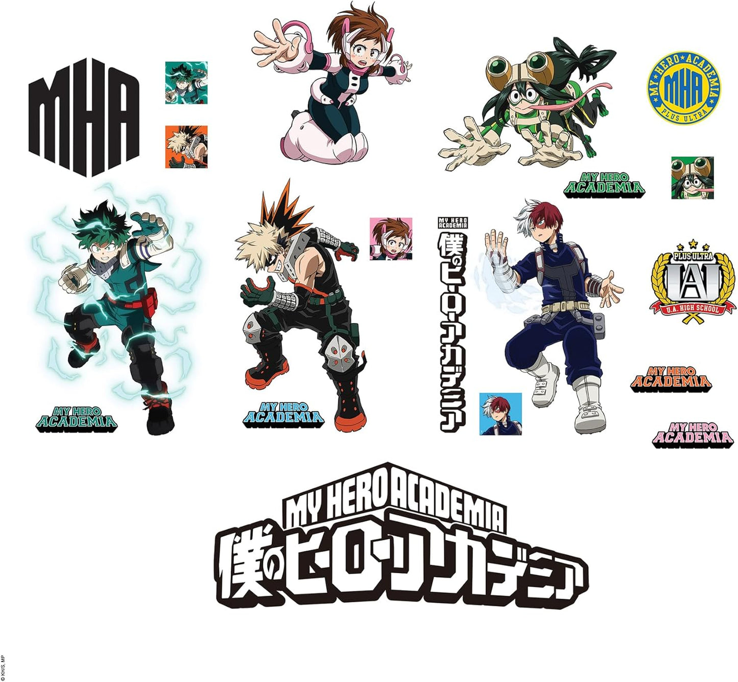 My Hero Academia Calcomanías de pared para despegar y pegar
