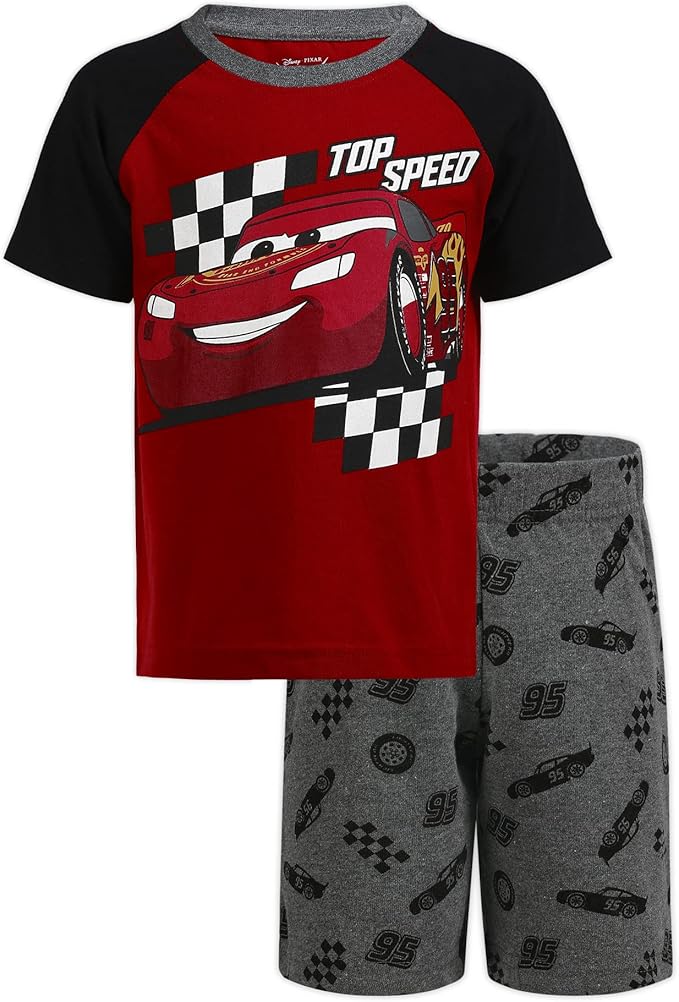 Disney Cars Lightning McQueen - Conjunto de camiseta y pantalones cortos
