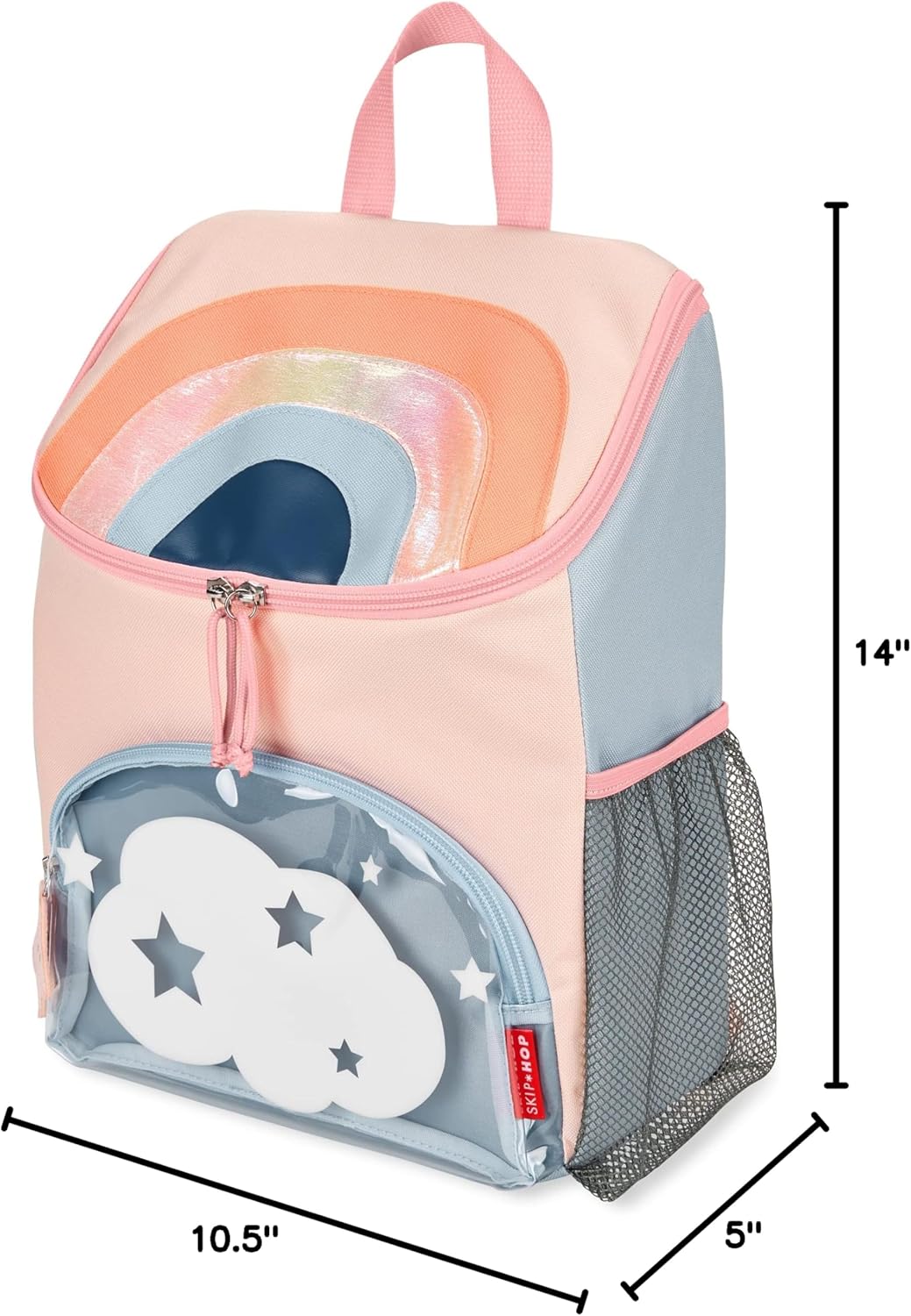 Skip Hop Mochila para niños grandes, arcoíris 14 Pulgadas