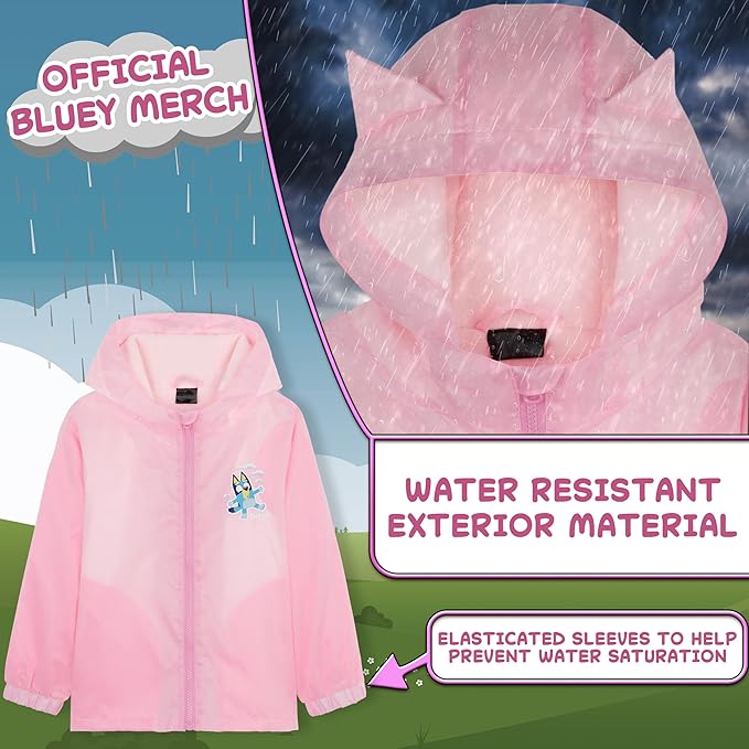 Bluey Chubasquero con capucha, impermeable