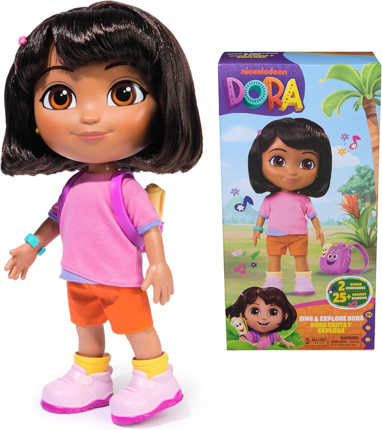 Muñeca Dora, Sing & Explore Dora con música, efectos de sonido, frases bilingües