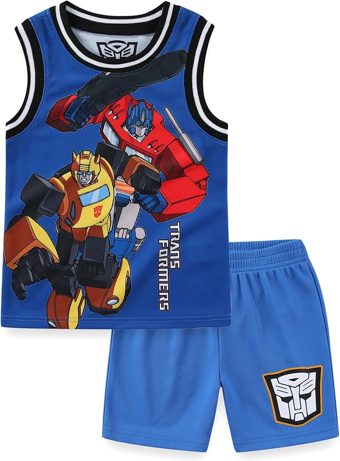 Transformers Conjunto de camiseta sin mangas y pantalón corto de malla