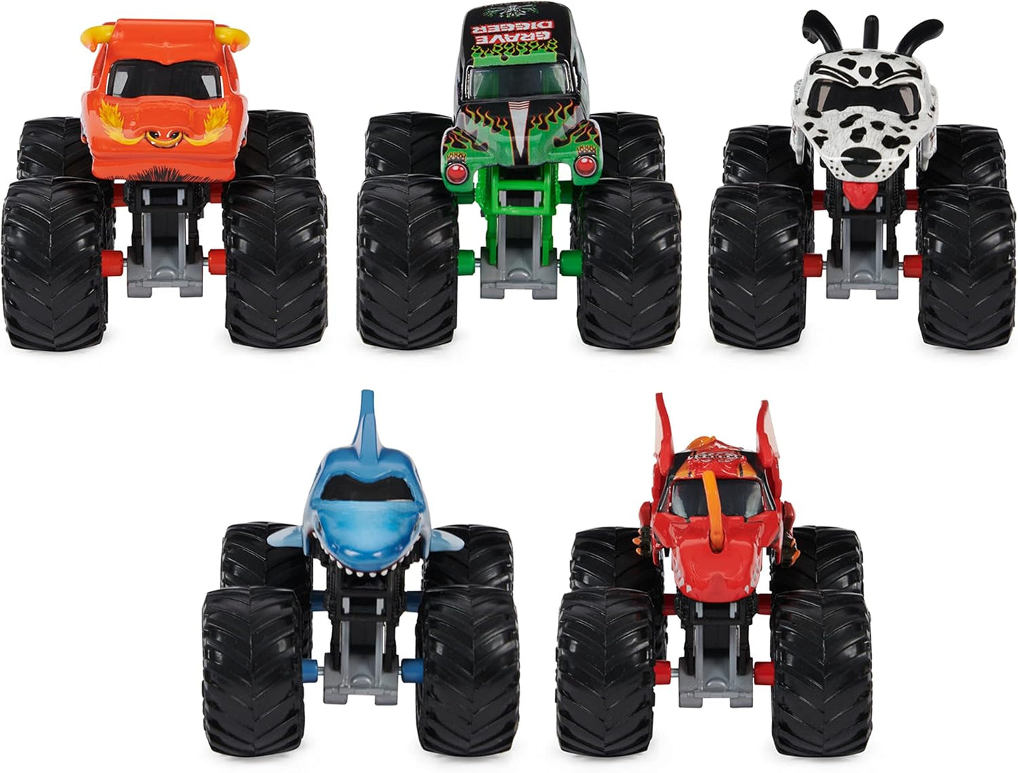 Monster Jam, Paquete de 5 camiones monstruo a escala 1:64