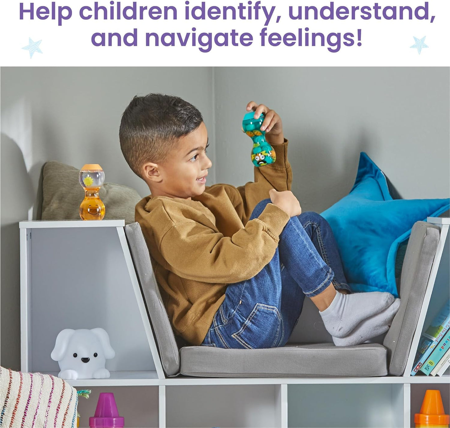Botellas sensoriales de expresa tus sentimientos: emociones opuestas, juguetes sensoriales para niños pequeños, juguetes silenciosos para ansiedad