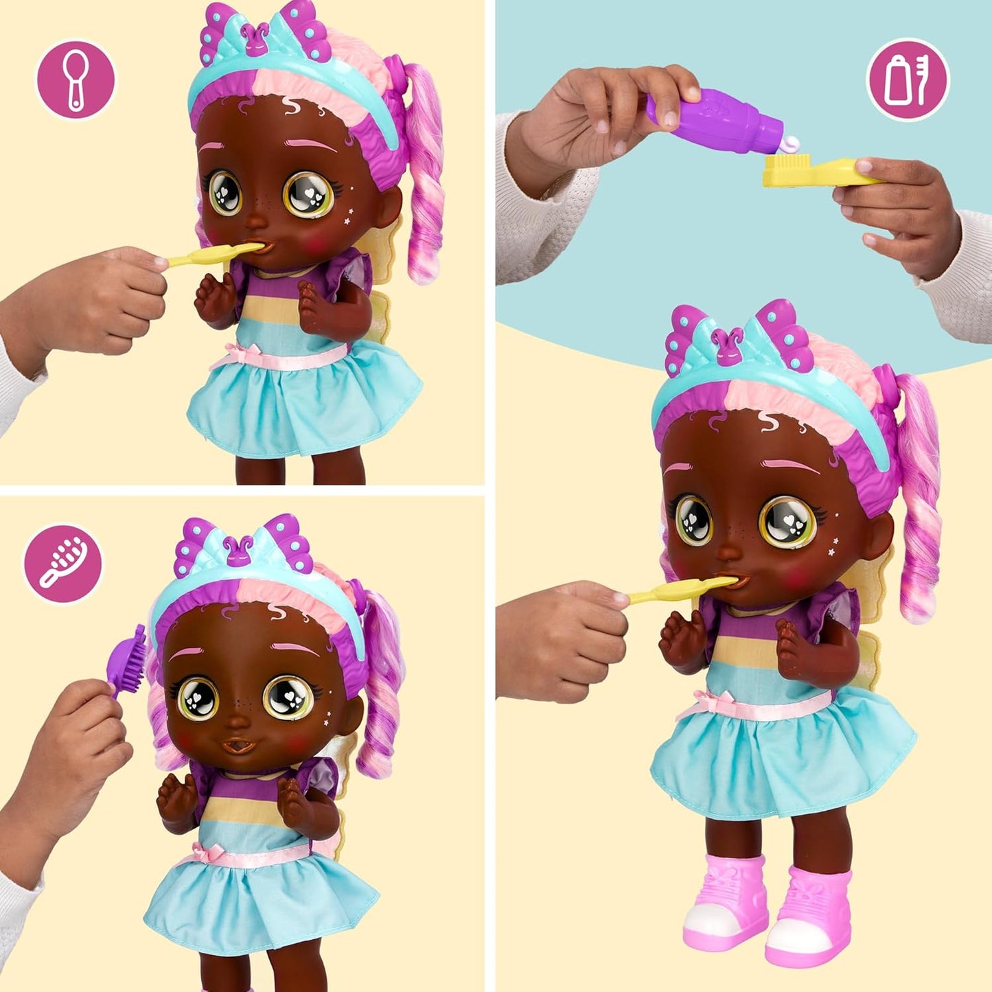 Cry Babies Emma's Morning Routine - Muñeca interactiva con más de 20 sonidos