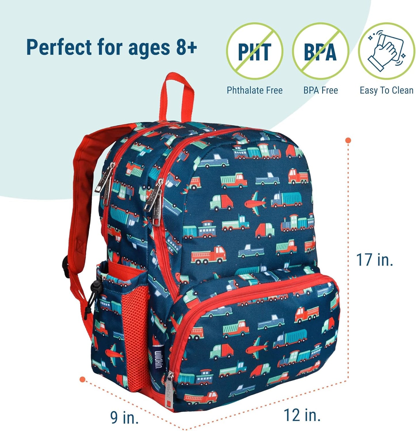 Wildkin Mochila infantil de 17 pulgadas