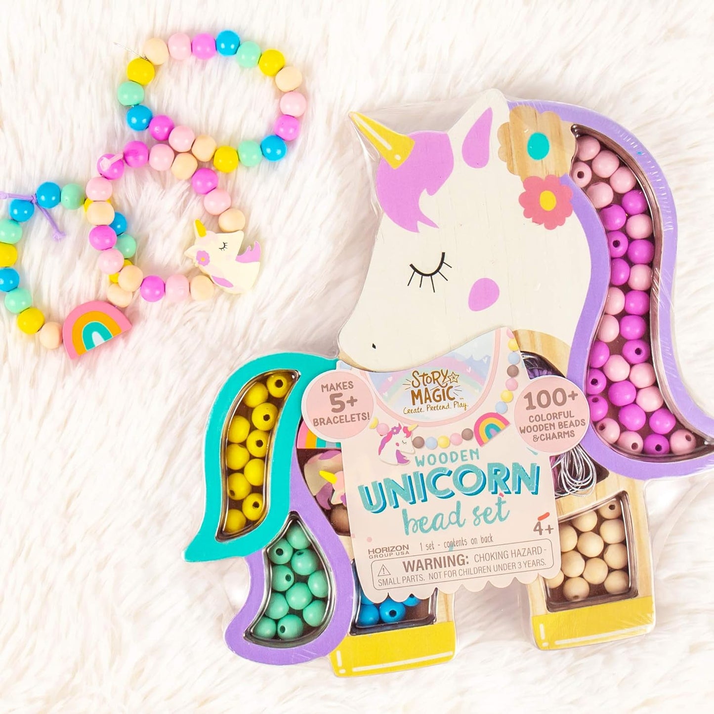 Juego de cuentas de unicornio para crear tus propias joyas