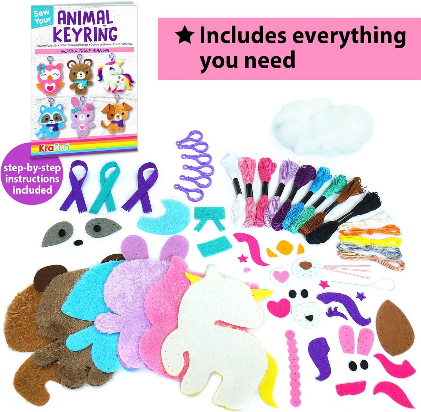 Kit de llavero de costura de unicornio